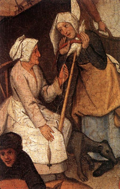 BRUEGHEL, Pieter the Younger Proverbs (detail) fgjh Spain oil painting art